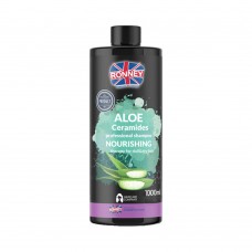 Шампунь зволожуючий RONNEY ALOE AND CERAMIDES для тьмяного та сухого волосся 1000 мл (5060589155923)
