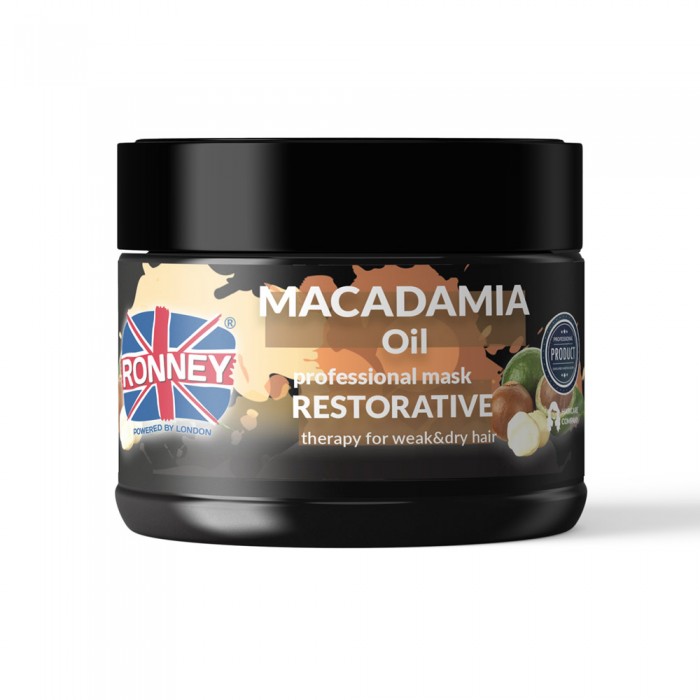 Маска відновлююча RONNEY MACADAMIA OIL для слабкого та сухого волосся 300 мл (5060589155701)