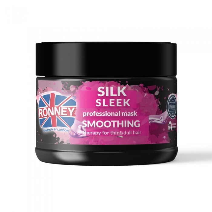 Маска протеїнова RONNEY SMOOTHING SILK AND SLEEK для тонкого та тусклого волосся 300 мл (5060589155862)