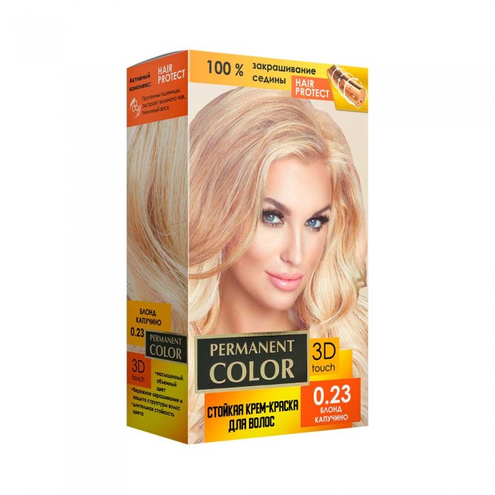 Крем-фарба Permanent Color тон блонд капучино №0.23 Аромат (4820147055307)