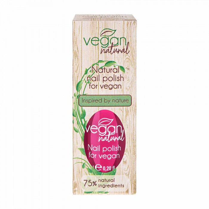 Лак для нігтів Vegan Natural №06 яскравий малиновий (5906942670064)