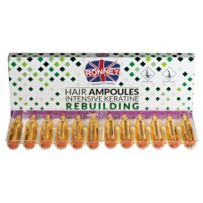 Ампули для відновлення волосся RONNEY Hair Ampoules Intensive KERATINE Rebuilding (12x10 мл) (5060589153554)
