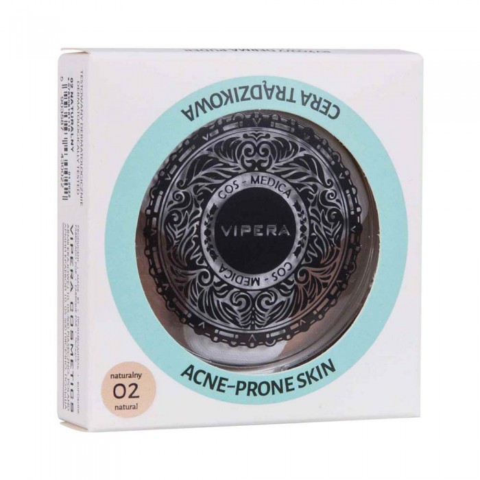 Компактна пудра рисова для шкіри з акне Vipera Cos-Medica Smooth Finish №02 natural, 13 г (5903587430022)