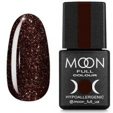 Гель-лак Moon Full Diamond №09 шоколадний з сріблястим глітером (5908254188299)