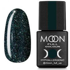 Гель-лак Moon Full Diamond №15 приглушений темно-зелений глітер (5908254188350)