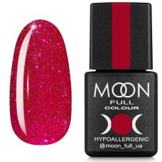 Гель-лак Moon Full Diamond №16 фуксія з сріблястим глітером (5908254188367)