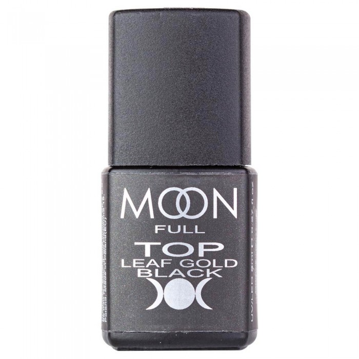 Топ для гель лаку  Moon Full Leaf Gold Black без липкого шару 8 мл (5908254191916)