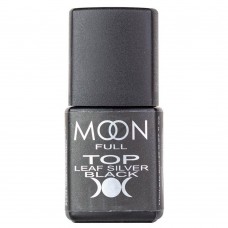 Топ для гель лаку Moon Full Leaf Silver Black без липкого шару 8 мл (5908254191909)