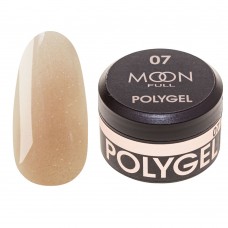 Полігель для нарощування нігтів Moon Full Poly Gel №07 Молочна Бронза з шимером 15 мл (5905123016417)