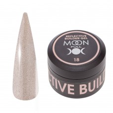 Гель для нарощування нігтів Moon Full Reflective Builder Gel з шимером світловідбиваючий №18, 30 мл (5905123023002)