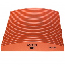 Пилка-баф для нігтів Moon Full Orange 120/180 півмісяць, (24шт/уп) (5905123015632)