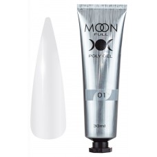 Полігель для нарощування нігтів Moon Full Poly Gel №01, туба 30 мл (5905123023156)
