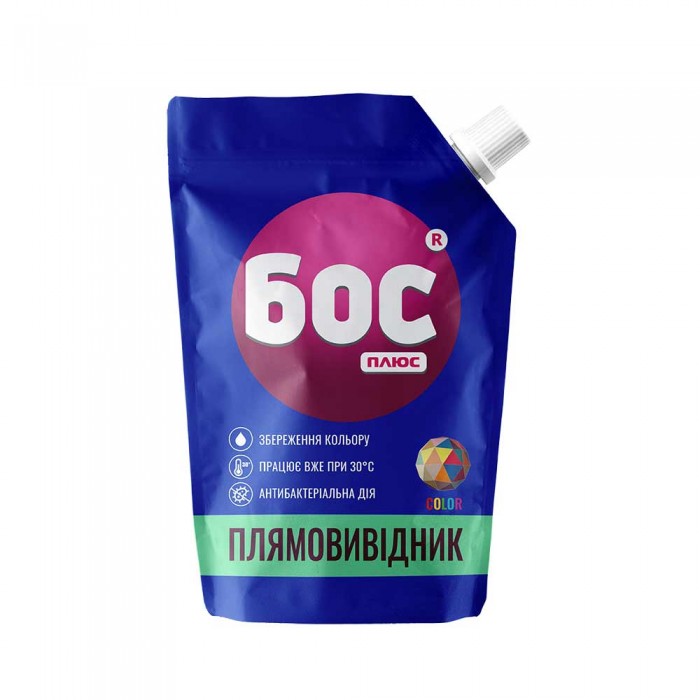 Бос плюс Color Гель Плямовивідник кисневий для кольорових тканин 500мл (4823015909238)