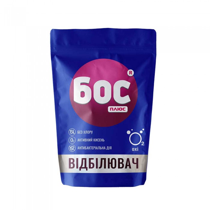 Бос плюс Oxi кисневий Відбілювач для білих тканин 500 г (4823015909153)