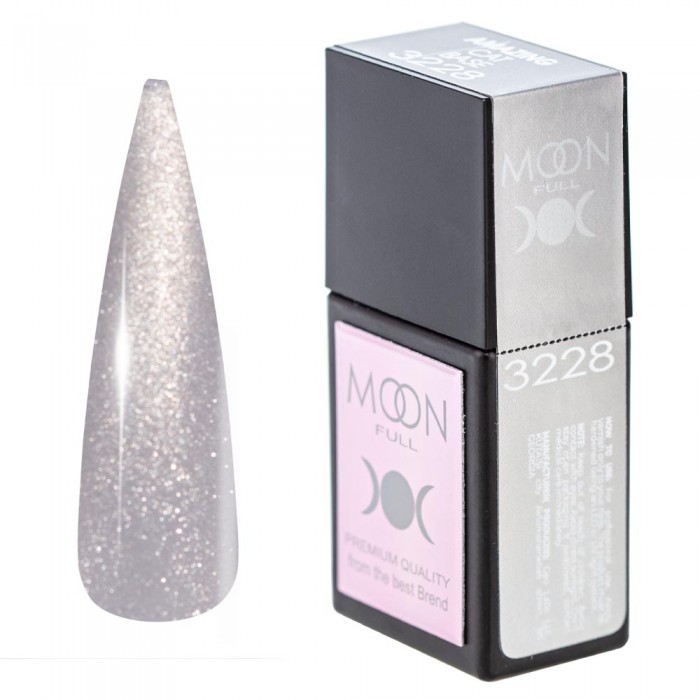 База для нігтів Moon Full Amazing Сat base №3228 Сріблястий місячний промінь, 12 мл (5905123023347)